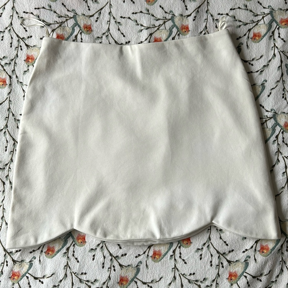 TOPSHOP white mini skirt
